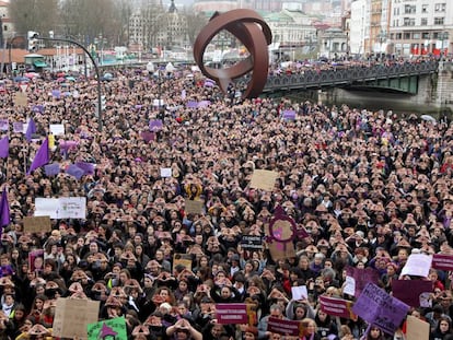 Manifestación del 8-M en Bilbao.