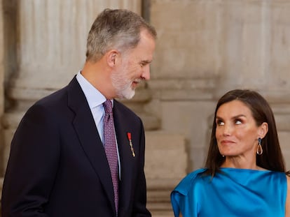 Los Reyes, este miércoles durante los actos de celebración del décimo aniversario de su reinado.