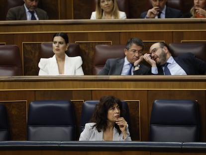 La ministra de Igualdad, Ana Redondo, este martes durante la sesión del Congreso.