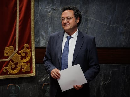 El fiscal general del Estado, Álvaro García Ortiz, durante el acto de entrega de los XI Premios a la Calidad de la Justicia, en la sede del Consejo General del Poder Judicial (CGPJ), el pasado 21 de junio en Madrid.