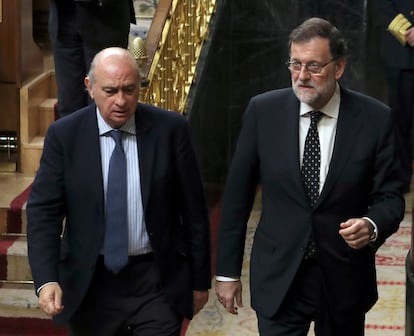 Jorge Fernández Díaz y Mariano Rajoy, en una imagen de archivo.