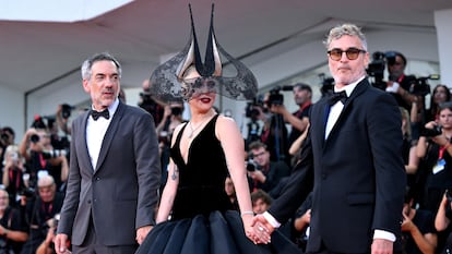 Todd Philips, Lady Gaga y Joaquin Phoenix.