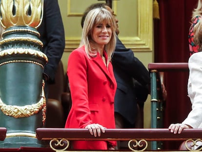 Begoña Gómez, en la tribuna de invitados del Congreso en noviembre de 2023.