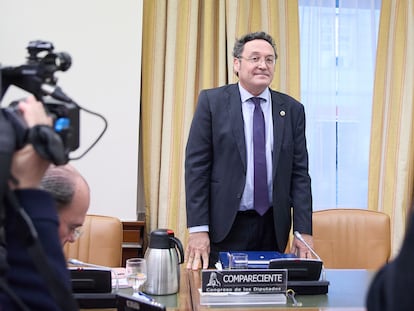 Álvaro García Ortiz, antes de su comparecencia en el Congreso de los Diputados en diciembre de 2023.