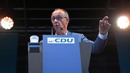 El líder de la CDU, Friedrich Merz, este miércoles.