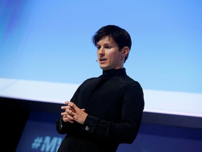 El fundador de Telegram, Pável Dúrov, en el Mobile World Congress de Barcelona, en 2016.