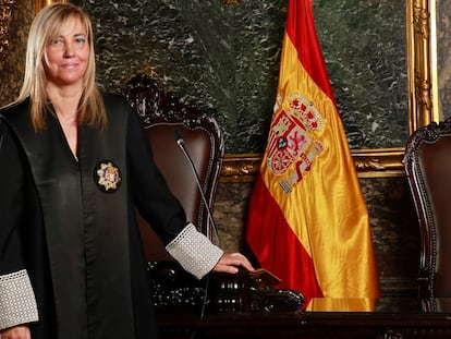 En una foto difundida por el Consejo General del Poder Judicial, la magistrada Isabel Perelló, elegida por el CGPJ como presidenta de la institución y del Tribunal Supremo.