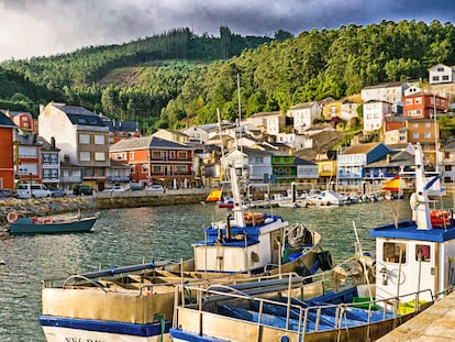 Vista del puerto de O Barqueiro, en A Coruña.